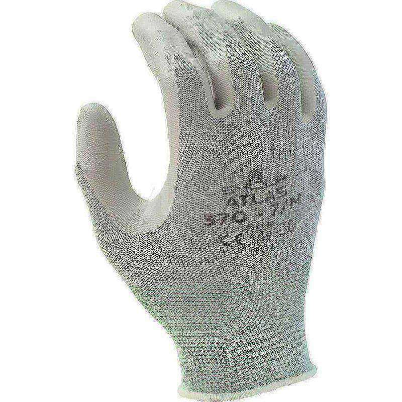 General Purpose Work Gloves: Large, Nitrile Coated, Nylon Blend MPN:370WL-08