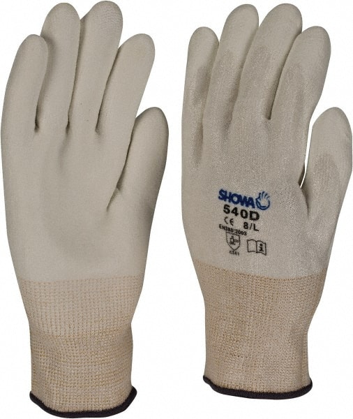 Cut, Puncture & Abrasive-Resistant Gloves: Size L, ANSI Cut A2, ANSI Puncture 2, Polyurethane, Dyneema MPN:540-L