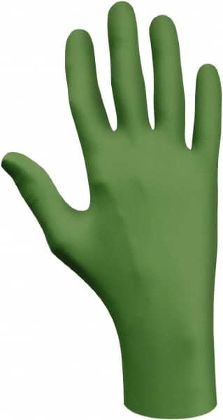 Disposable Gloves: Large, 4 mil Thick, Nitrile-Coated, Nitrile, Industrial Grade MPN:6110PFL