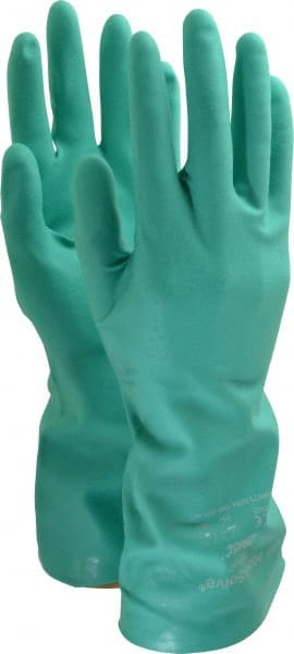 Chemical Resistant Gloves: Small, 15 mil Thick, Nitrile-Coated, Nitrile, Unsupported MPN:727-07