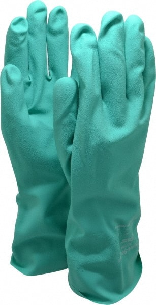 Chemical Resistant Gloves: Large, 15 mil Thick, Nitrile-Coated, Nitrile, Unsupported MPN:727-09