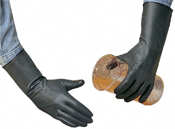 Chemical Resistant Gloves: Small, 14 mil Thick, Butyl, Unsupported MPN:874-07