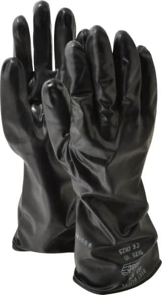 Chemical Resistant Gloves: X-Large, 14 mil Thick, Butyl, Unsupported MPN:874-10