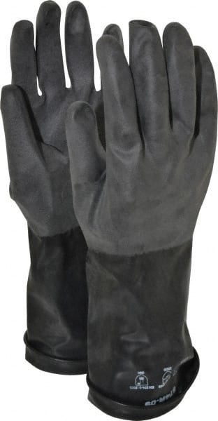 Chemical Resistant Gloves: Large, 14 mil Thick, Butyl, Unsupported MPN:874R-09