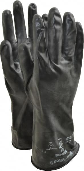 Chemical Resistant Gloves: Medium, 12 mil Thick, Viton, Unsupported MPN:892-08