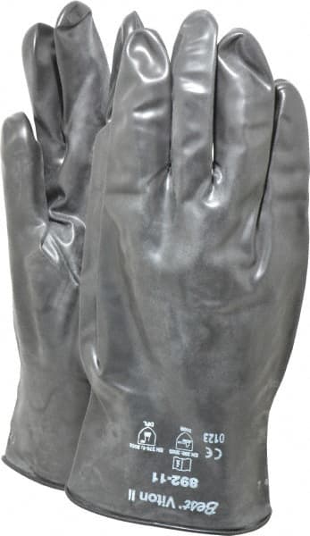 Chemical Resistant Gloves: 2X-Large, 12 mil Thick, Viton, Unsupported MPN:892-11