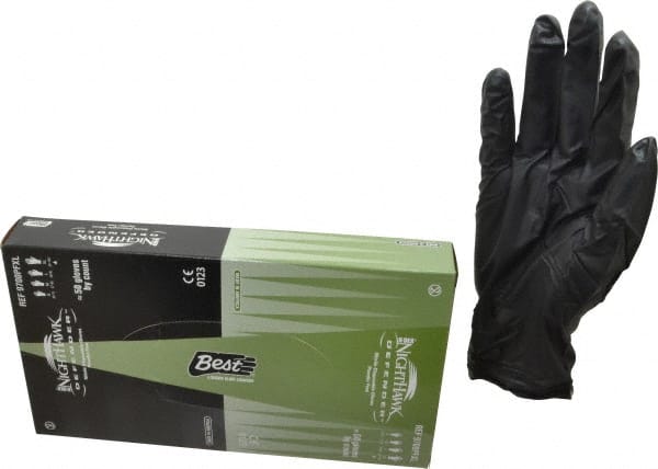 Disposable Gloves: X-Large, 6 mil Thick, Nitrile, Industrial Grade MPN:9700PFXL