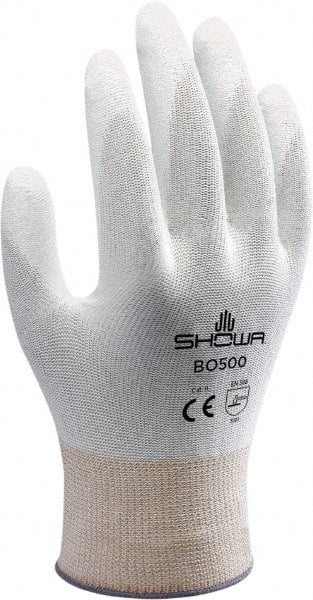 General Purpose Work Gloves: Large, Polyurethane Coated, Synthetic Blend MPN:BO500W-L