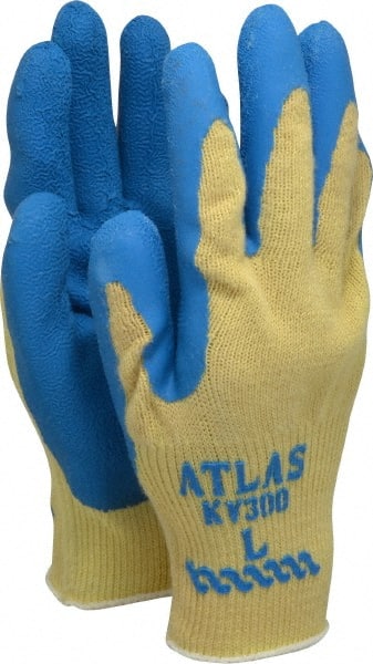 Cut & Abrasion-Resistant Gloves: Size L, ANSI Cut A3, Rubber, Kevlar MPN:KV300L-09