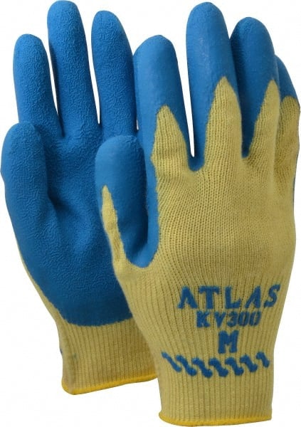 Cut & Abrasion-Resistant Gloves: Size M, ANSI Cut A3, Rubber, Kevlar MPN:KV300M-08