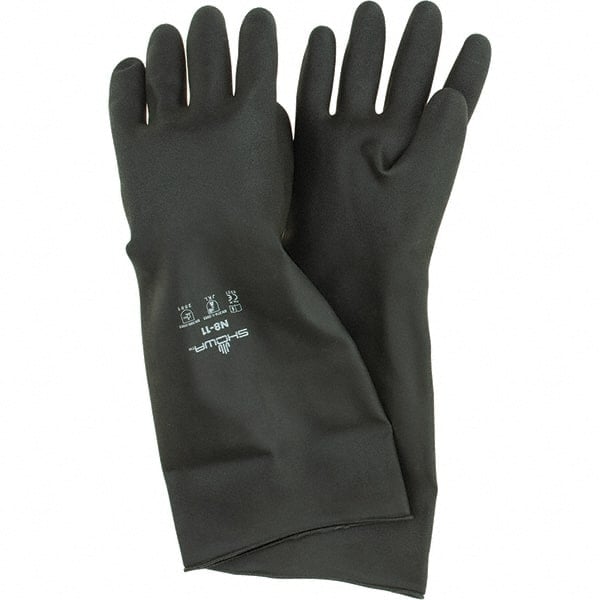 Chemical Resistant Gloves: X-Large, 30 mil Thick, Neoprene-Coated, Unsupported MPN:N8-11