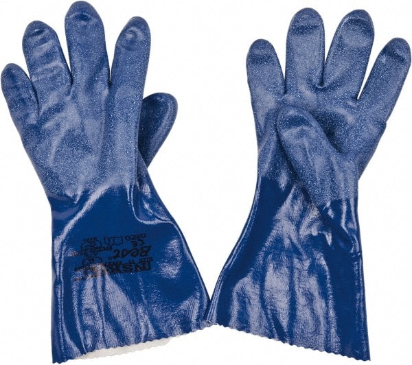 Chemical Resistant Gloves: Size X-Large, 15.00 Thick, Nitrile, Supported MPN:NSK24-11
