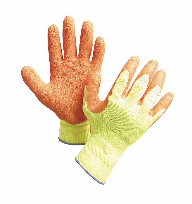 D1488 Coated Gloves Orange/Hi-Vis Yellow L PR MPN:317L-09