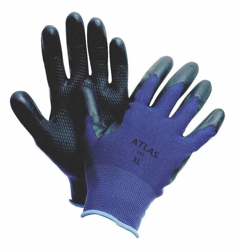 D1519 Coated Gloves Blk/Bl S VF 2AFD3 PR MPN:380S-06