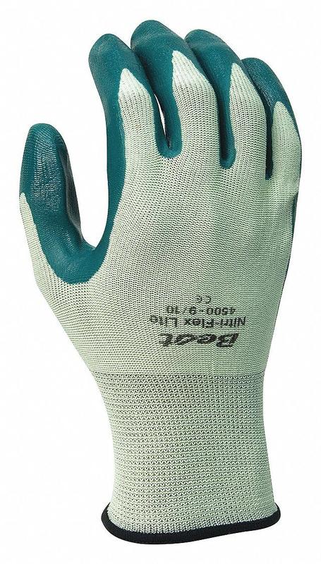 D1517 Coated Gloves Green 6 PR MPN:4500-06