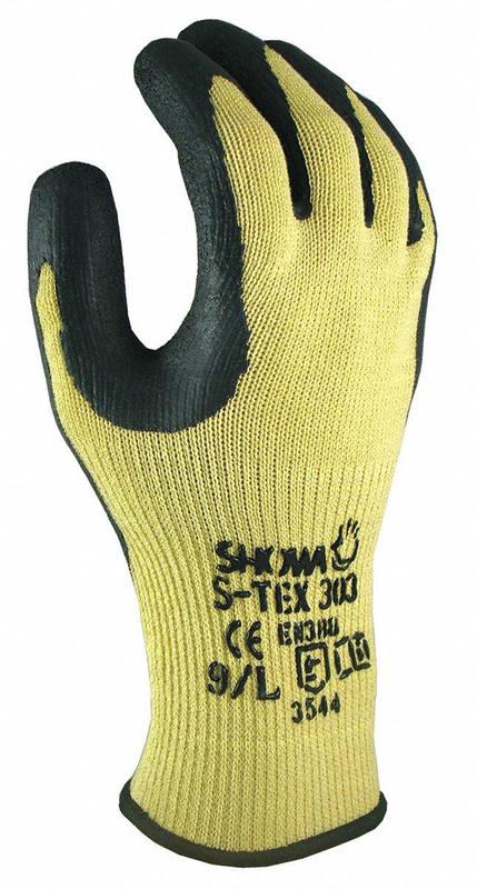 G2617 Coated Gloves Black/Yellow L PR MPN:S-TEX303L-09