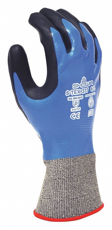 Coated Gloves Black/Blue/Gray M PR MPN:S-TEX377M-07