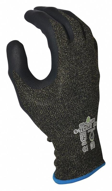 Coated Gloves Black/Gray S PR MPN:S-TEX581S-06