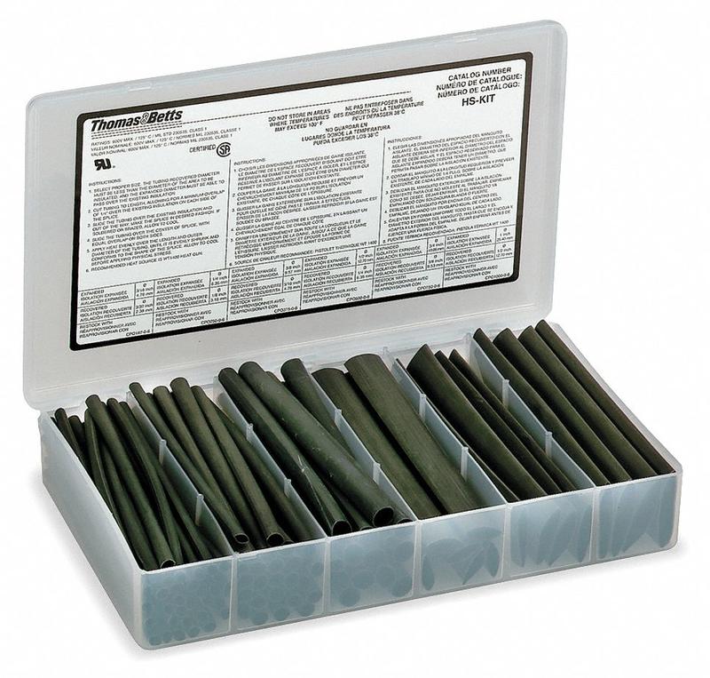 Heat Shrink Tubing Kit Black 74 Pc MPN:HSKIT