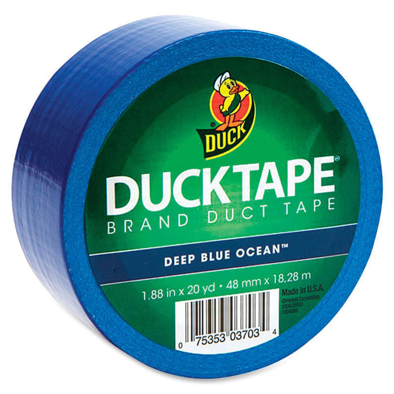 Duck Brand Brand Color Duct Tape - 20 yd Length x 1.88in Width - For Repairing, Color Coding, Packing, Crafting - 1 / Roll - Blue (Min Order Qty 10) MPN:1304959RL