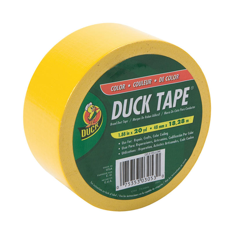 Duck Colored Duct Tape, 1 7/8in x 20 Yd., Yellow (Min Order Qty 8) MPN:1304966