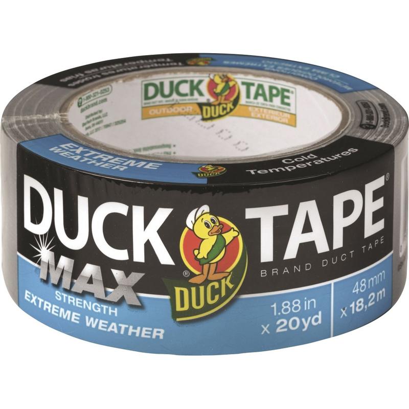 Duck MAX Strength Weather Duct Tape - 20 yd Length x 1.88in Width - 1 Each - Silver (Min Order Qty 7) MPN:241635