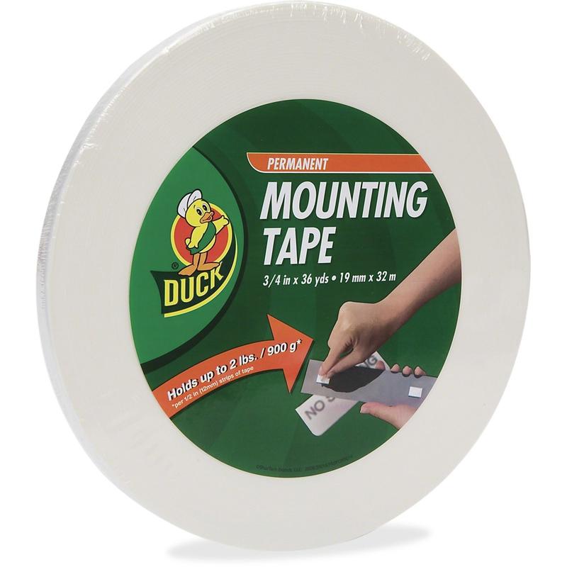 Duck Brand Double-sided Foam Mounting Tape, 3/4in x 1,296in, White (Min Order Qty 3) MPN:1289275