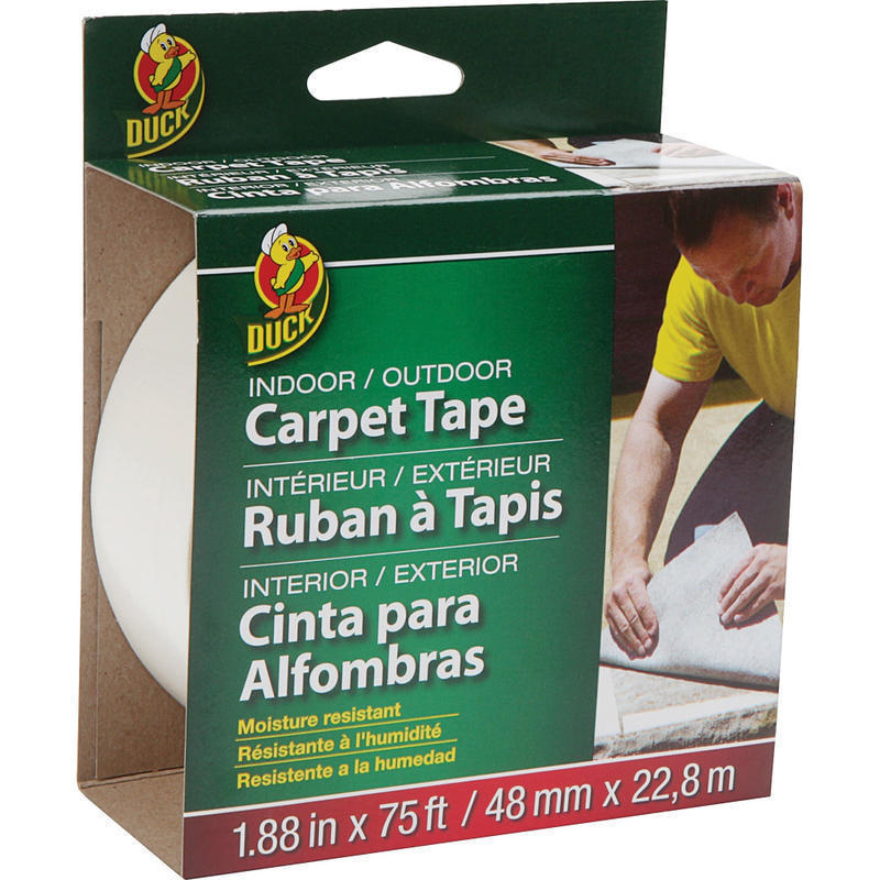 Duck Brand Indoor/outdoor Double-sided Carpet Tape, 1.88in x 25 Yd., White (Min Order Qty 4) MPN:442062