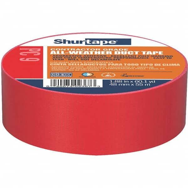 Duct Tape: 48 mm Wide, 9 mil Thick, Polyethylene, 55 Meter Long MPN:152374