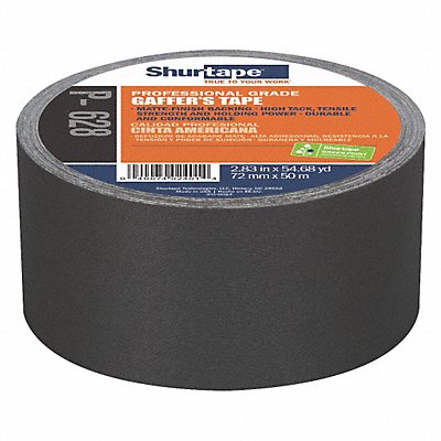 Gaffers Tape Black 2 13/16inx54.5yd PK16 MPN:P- 628