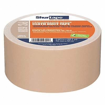 Duct Tape Beige 2 13/16 in x 60yd 10 mil MPN:PC 618 BEI-72mm x 55m-16 rls/cs