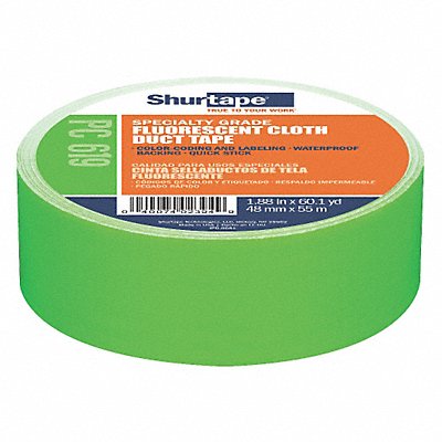 Duct Tape Fluorescent Green 1 7/8inx60yd MPN:PC 619 FLG-48mm x 55m-24 rls/cs