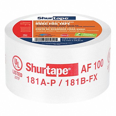 Foil Tape 2 13/16 in x 60 yd Aluminum MPN:AF 100