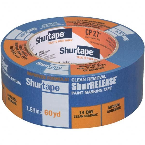 Painter's Tape: 48 mm Wide, 55 m Long, 5.5 mil Thick, Blue MPN:202880