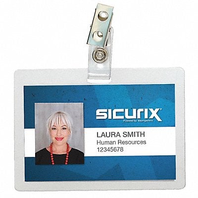 ID Badge Holder Horizontal PK100 MPN:BAU 62916