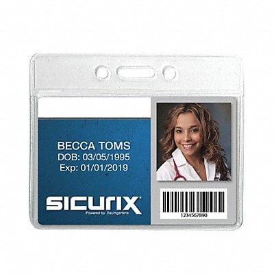 ID Badge Holder Horizontal PK50 MPN:BAU 67815