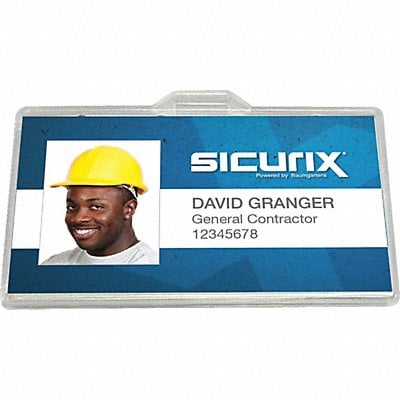 ID Badge Holder Horizontal PK100 MPN:BAU 68110