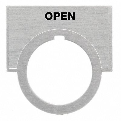 Legend Plate Open Black/Brushed Aluminum MPN:52NL17