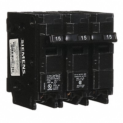 Circuit Breaker 15A Plug In 240V 3P MPN:Q315