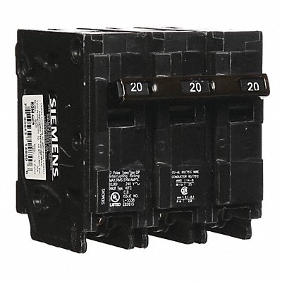 Circuit Breaker 20A Plug In 240V 3P MPN:Q320