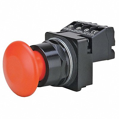 Push Button 30mm 1.75 in Mushroom Red MPN:US2:52BP2W2