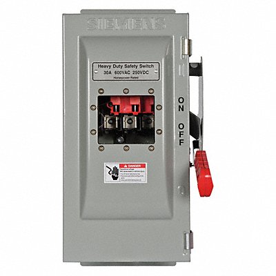 Safety Switch 600VAC 3PST 30 Amps AC MPN:HF361JW