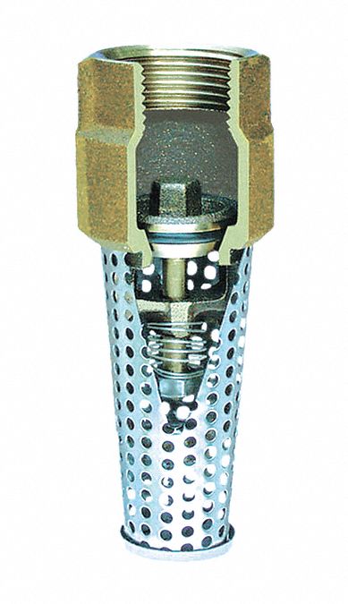 Foot Valve 1 Size NPT 1-3/4 L 1-3/4 W MPN:453SB