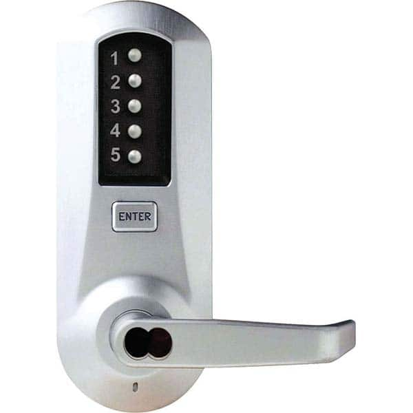 Lever Locksets, Type: Push-button Lock, Door Thickness: 1-3/4, Back Set: 2-3/4, For Use With: Commercial Doors, Finish/Coating: Satin Chrome, Material: Steel MPN:5025SWL-26D-41