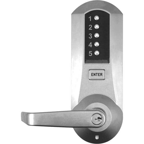 Lever Locksets, Type: Push-button Lock, Door Thickness: 1-3/4, Back Set: 2-3/4, For Use With: Commercial Doors, Finish/Coating: Satin Chrome, Material: Steel MPN:5041XSWL-26D-41