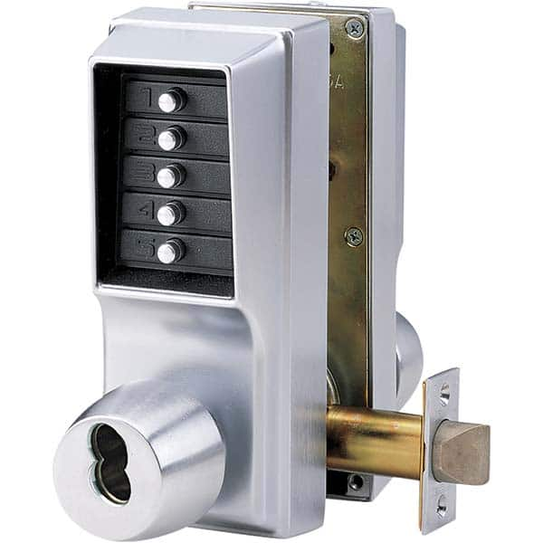 Lever Locksets, Type: Push-button Lock, Door Thickness: 1-3/4, Back Set: 2-3/4, For Use With: Commercial Doors, Finish/Coating: Satin Chrome, Material: Steel MPN:EE1021B/EE1011-