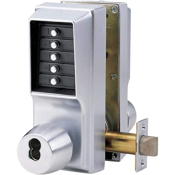 Lever Locksets, Type: Push-button Lock, Door Thickness: 1-3/4, Back Set: 2-3/4, For Use With: Commercial Doors, Finish/Coating: Satin Chrome, Material: Steel MPN:EE1025M/EE1025M