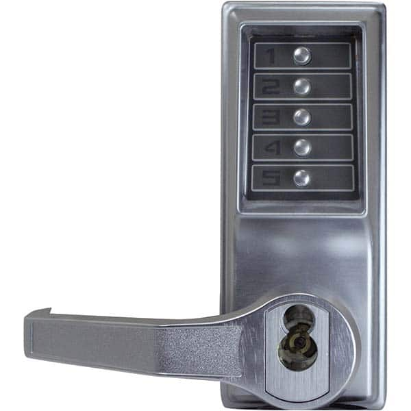 Lever Locksets, Type: Push-button Lock, Door Thickness: 1-3/4, Back Set: 2-3/4, For Use With: Commercial Doors, Finish/Coating: Satin Chrome, Material: Steel MPN:LL1021C-26D-41