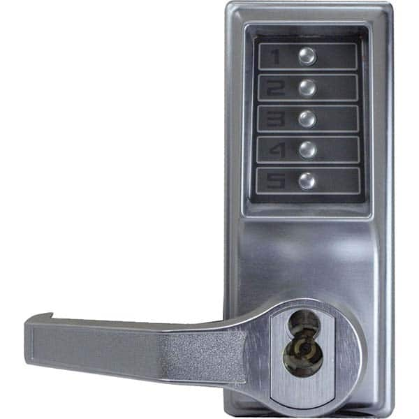 Lever Locksets, Type: Push-button Lock, Door Thickness: 1-3/4, Back Set: 2-3/4, For Use With: Commercial Doors, Finish/Coating: Satin Chrome, Material: Steel MPN:LL1025M-26D-41