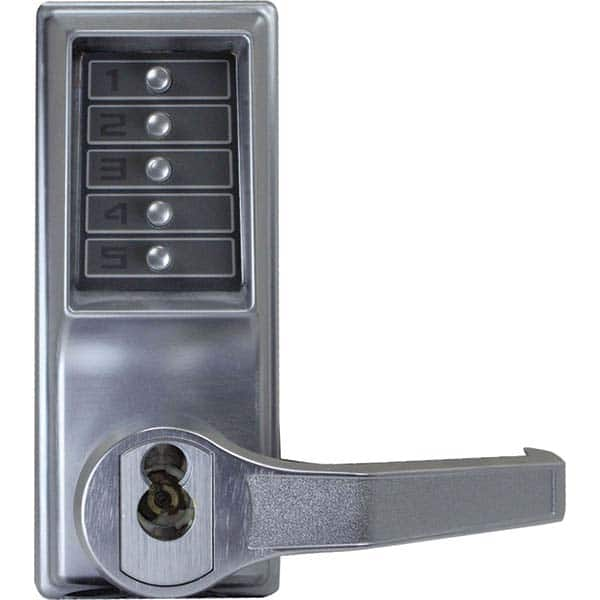 Lever Locksets, Type: Push-button Lock, Door Thickness: 1-3/4, Back Set: 2-3/4, For Use With: Commercial Doors, Finish/Coating: Satin Chrome, Material: Steel MPN:LR1025B-26D-41